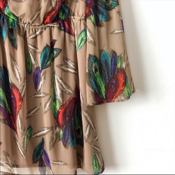 Peacock One shoulder Dress - Picture 2 of 3